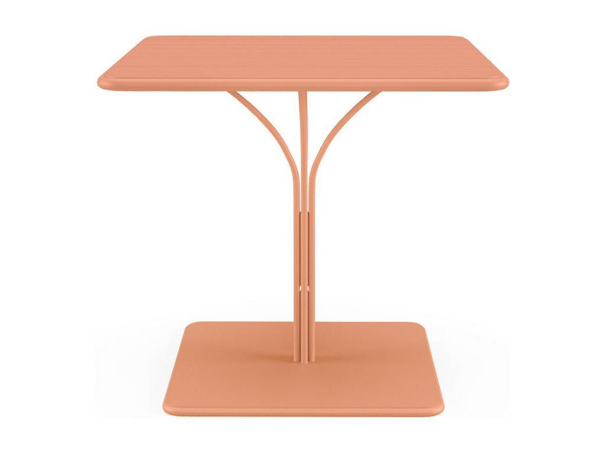 GARTENTISCH - L. 80 cm - Metall - Hellorange - MIRMANDE von MYLIA - Orange, Metall (80/80/75cm) - Vente-Unique