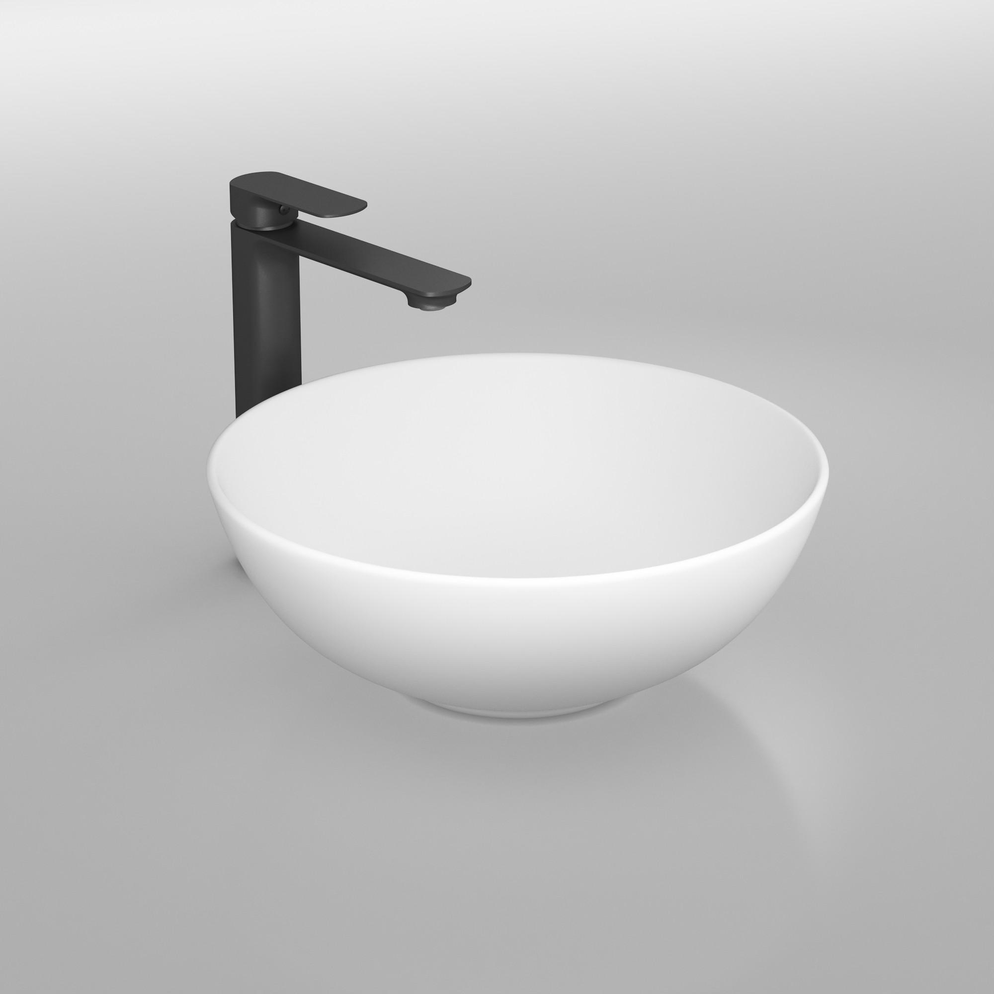 WASCHBECKEN Keramik Weiß Matt Ø41,5 / 15,5 cm - Weiß, Keramik (41.5/15.5/41.5cm) - EMKE