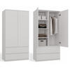 KLEIDERSCHRANK SS-90 WEISS - Weiß, Holzwerkstoff (90/180/50cm) - CDF