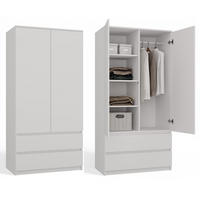 KLEIDERSCHRANK SS-90 WEISS - Weiß, Holzwerkstoff (90/180/50cm) - CDF