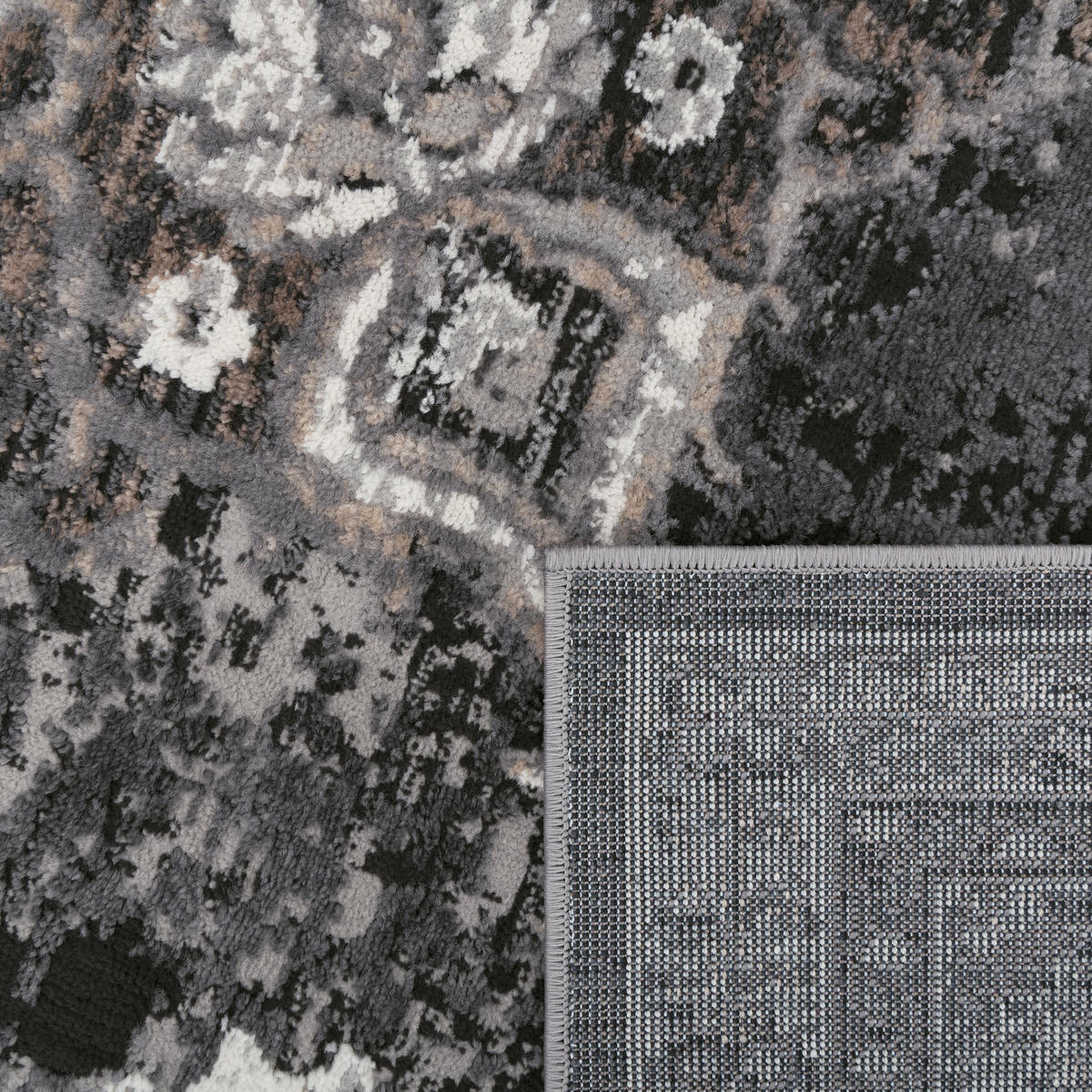 KURZFLORTEPPICH 60/100 cm Pescara 335 - Schwarz, Textil (60/100cm) - Paco Home