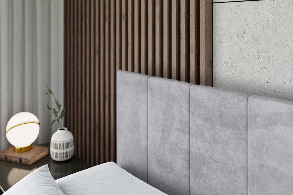 BOXSPRINGBETT MOETI-Z KING - 140x200 - H3/H4 - Hellgrau - Hellgrau, Holzwerkstoff (140/200cm) - ALTDECOR