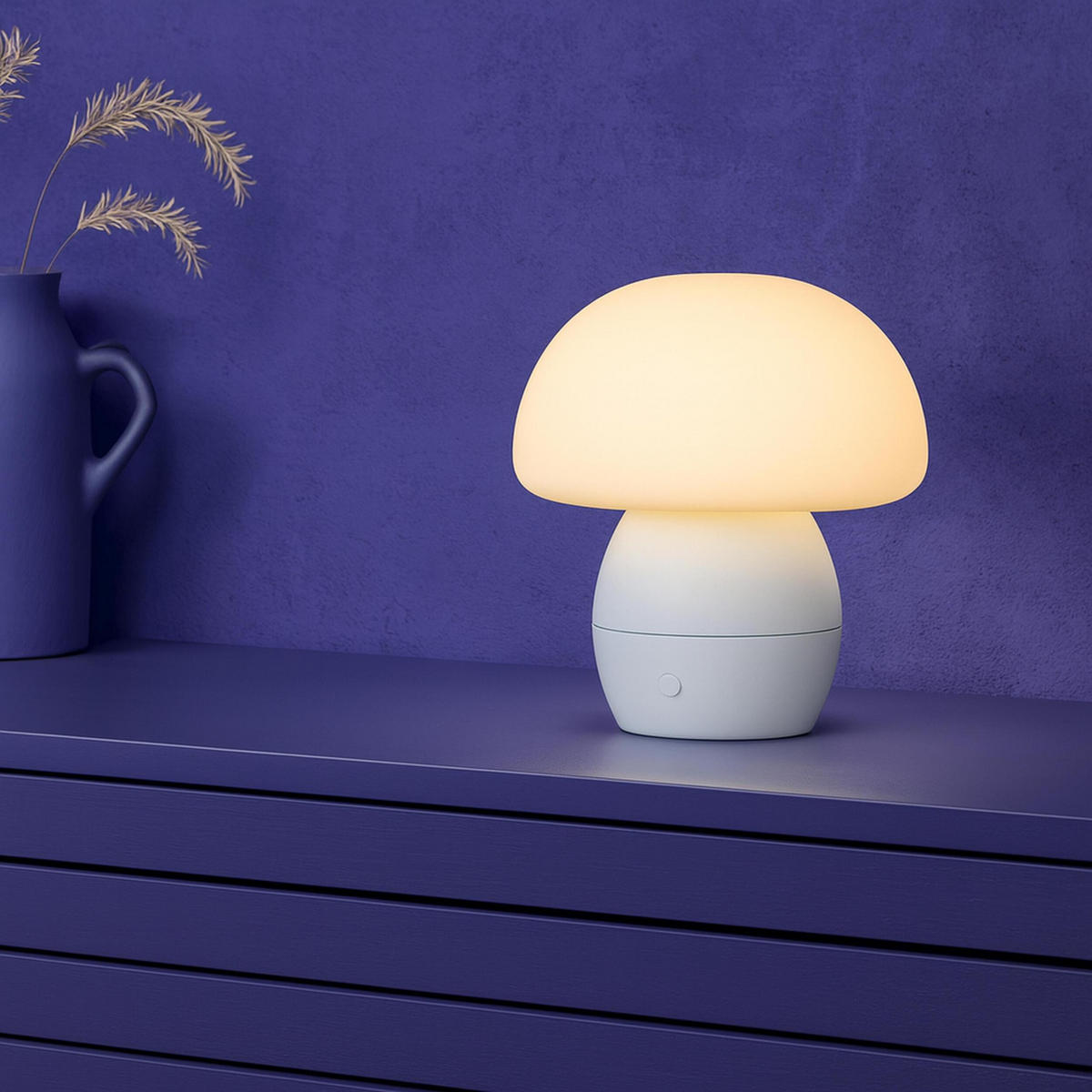 TISCHLEUCHTE Dupos Weiß 22/22/22,2 cm - Weiß, Kunststoff (22/22/22.2cm) - Brilliant