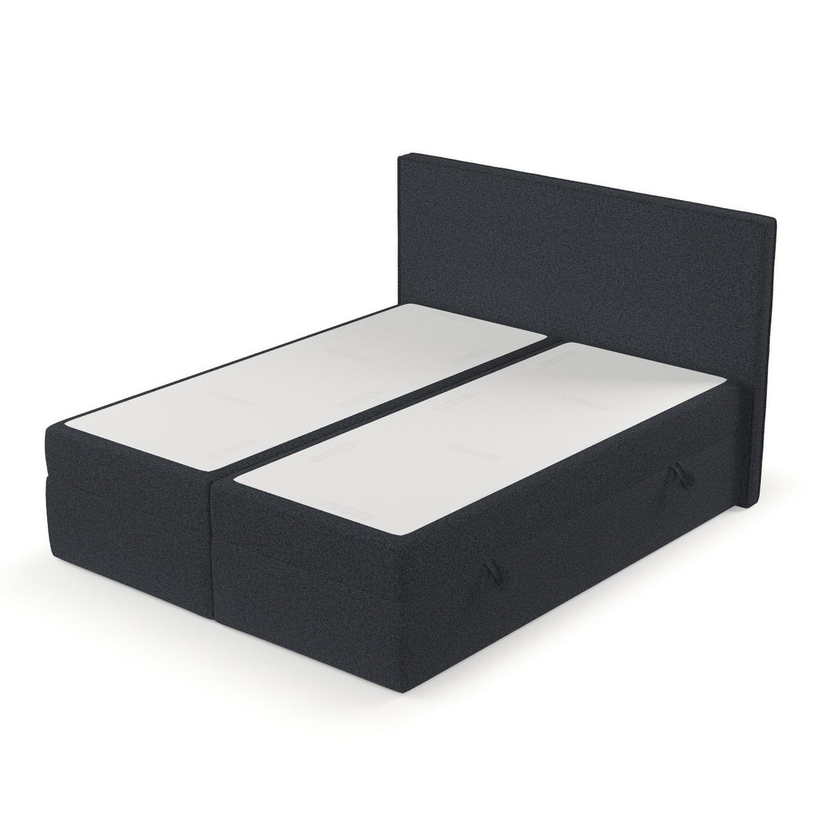 BOXBETT Nuvia 160/200 cm Anthrazit im Riva Stoff - Anthrazit/Schwarz, Holz/Holzwerkstoff (160/200cm) - AltaBeds