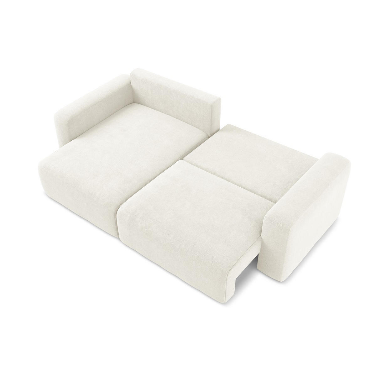 ECKSOFA mit Schlaffunktion links Chenille Stoff Weiß - Pink/Schwarz, Kunststoff/Textil (149/244cm) - LaMiaSofa