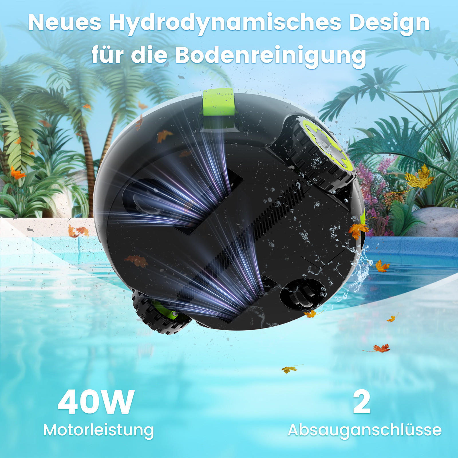 POOLROBOTER Y10 - Weiß, Kunststoff (33/18.7/39.4cm) - EVERCROSS BOT
