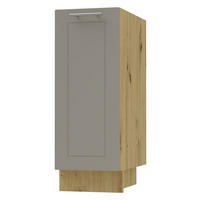KÜCHENUNTERSCHRANK Kvantum D1D/30 Beige Matt / Eiche Artisan Matt 30 / 50 / 82cm - Beige/Eiche Artisan, Holz/Holzwerkstoff (30/82/50cm) - Feldmann-Wohnen