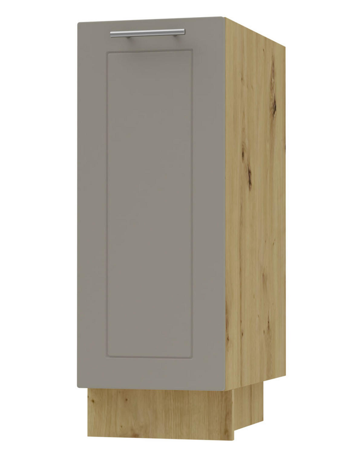 KÜCHENUNTERSCHRANK Kvantum D1D/30 Beige Matt / Eiche Artisan Matt 30 / 50 / 82cm - Beige/Eiche Artisan, Holz/Holzwerkstoff (30/82/50cm) - Feldmann-Wohnen