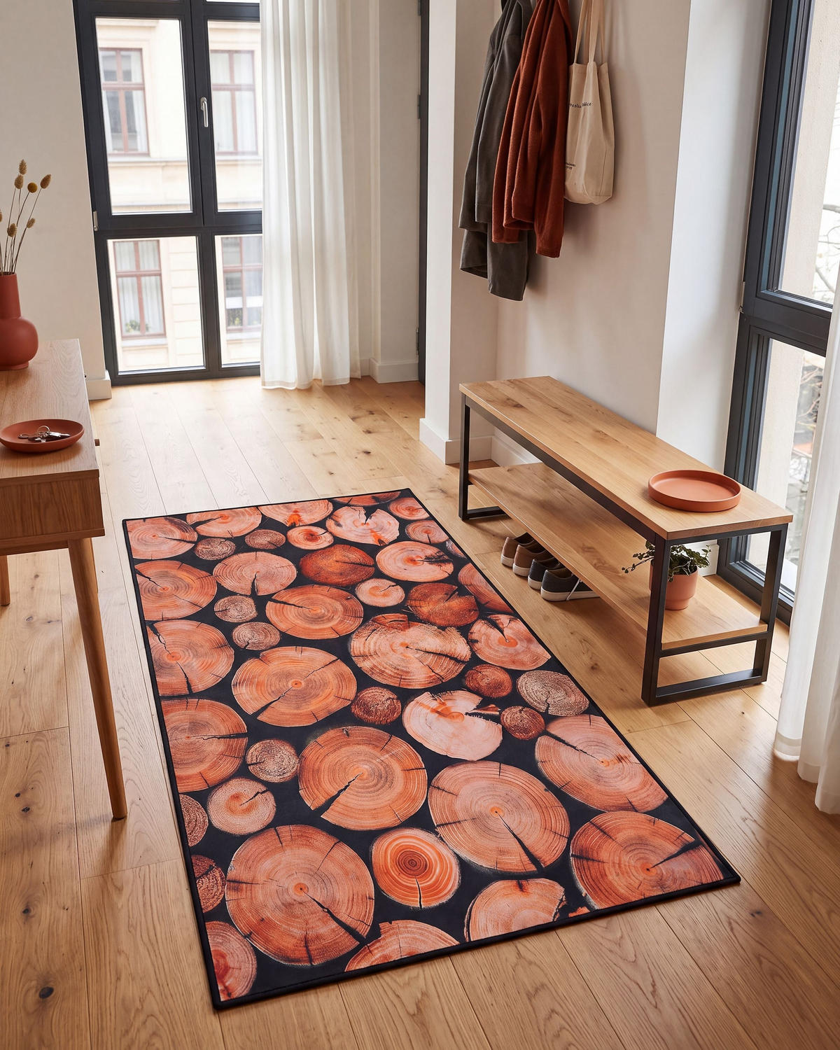 KURZFLOR-TEPPICH Kardere 150/80 cm - Braun, Kunststoff (80/150cm) - Beliani