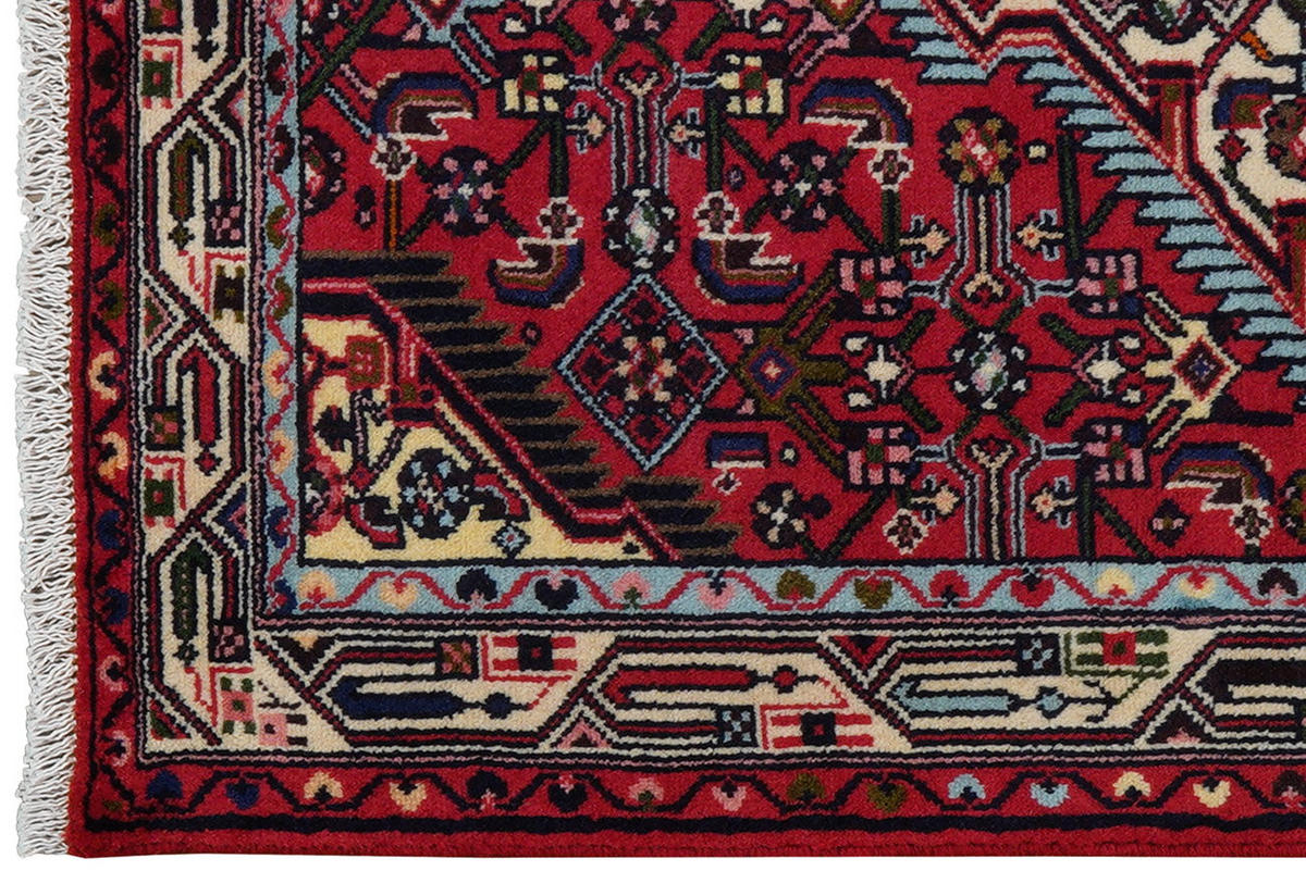 TEPPICH Assadabad Rot 136/81 cm Schurwolle - Rot, Textil (81/136cm) - Looma