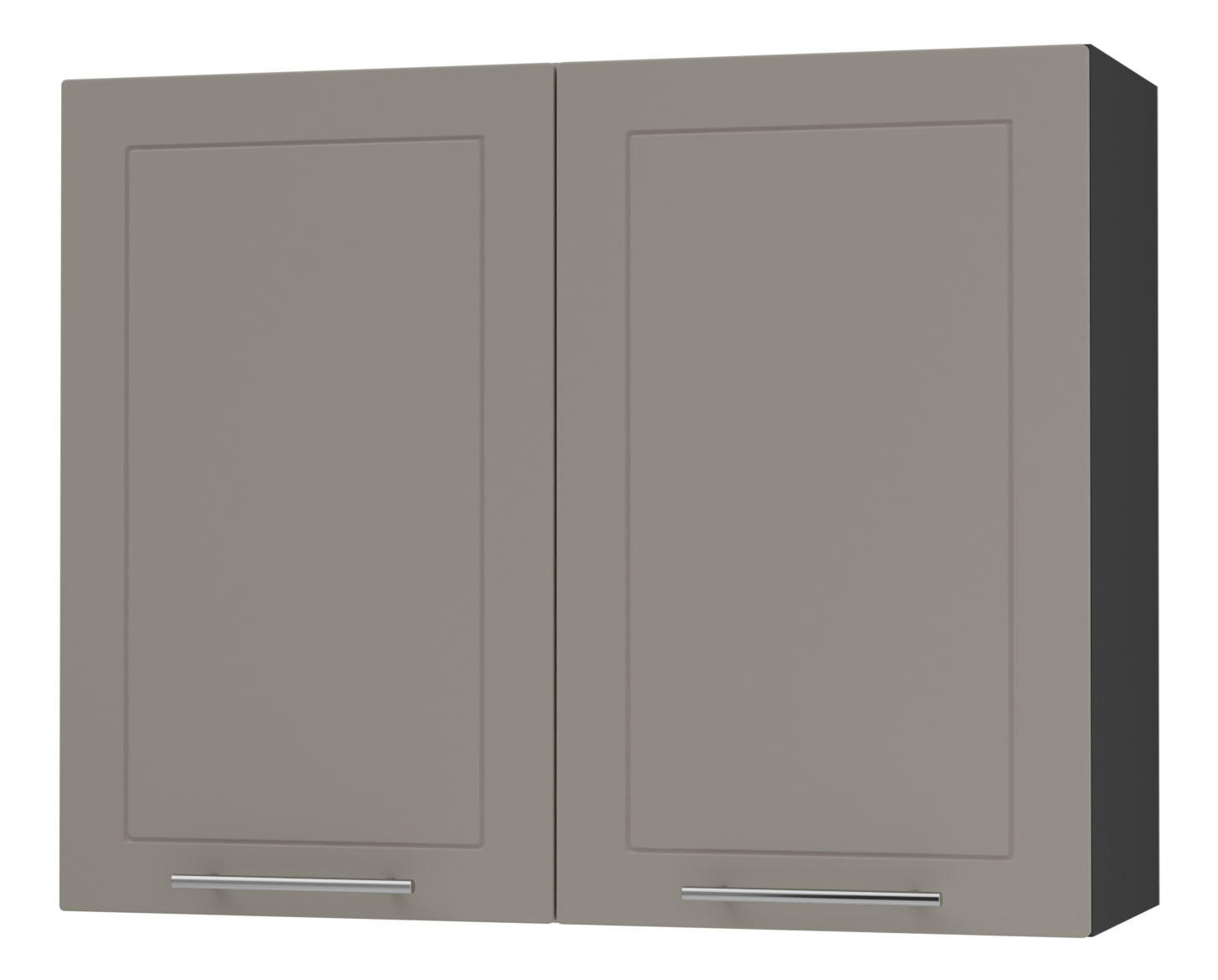 KÜCHENHÄNGESCHRANK Kvantum W3/90 Beige Matt / Schwarz Matt 90 / 32,5 / 72cm - Beige/Schwarz, Holz/Holzwerkstoff (90/72/32.5cm) - Feldmann-Wohnen