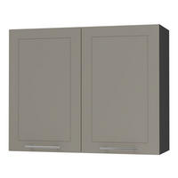 KÜCHENHÄNGESCHRANK Kvantum W3/90 Beige Matt / Schwarz Matt 90 / 32,5 / 72cm - Beige/Schwarz, Holz/Holzwerkstoff (90/72/32.5cm) - Feldmann-Wohnen