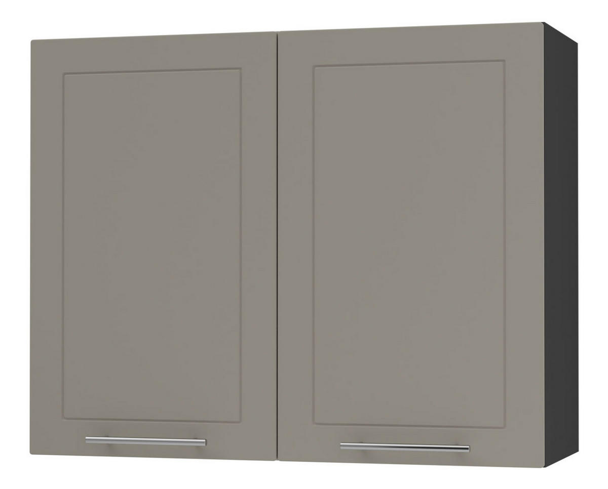 KÜCHENHÄNGESCHRANK Kvantum W3/90 Beige Matt / Schwarz Matt 90 / 32,5 / 72cm - Beige/Schwarz, Holz/Holzwerkstoff (90/72/32.5cm) - Feldmann-Wohnen
