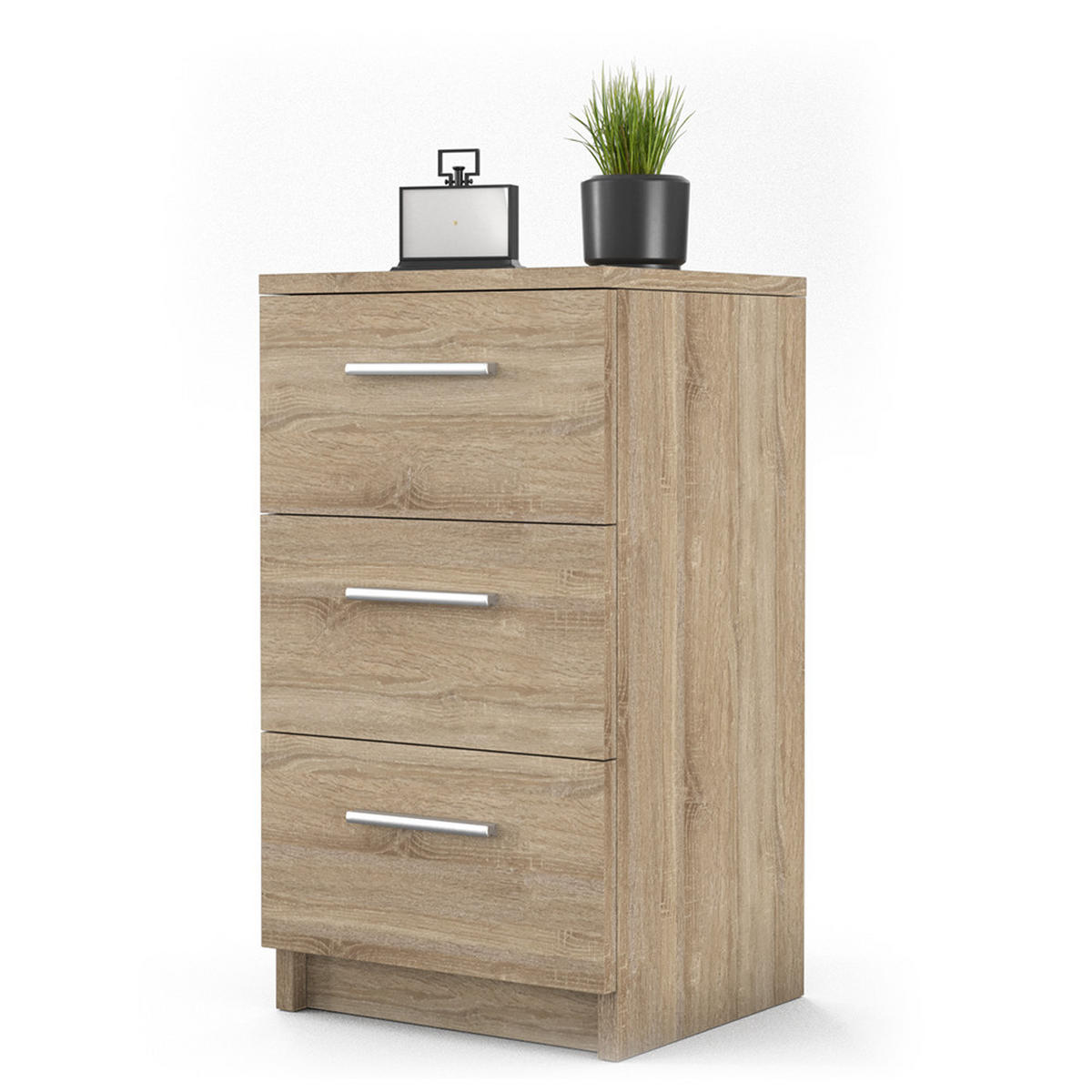 NACHTTISCH Sonoma 38 x 66 cm - Braun/Sonoma Eiche, Holzwerkstoff (38/66/35cm) - Vicco