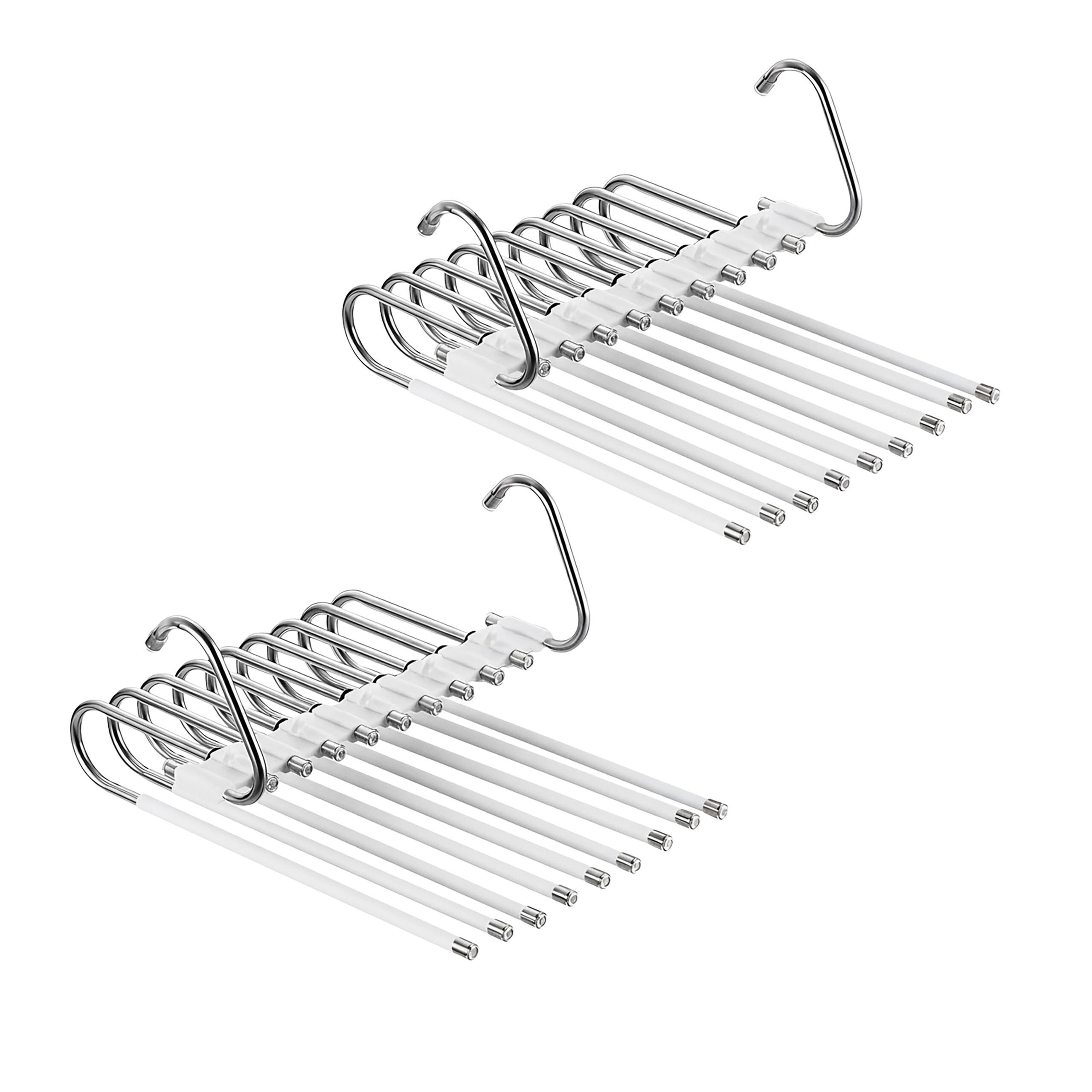 2XVEČNAMENSKI hlačni obešalnik - večbarvno, kovina/umetna masa (24/33/9cm) - Relaxdays