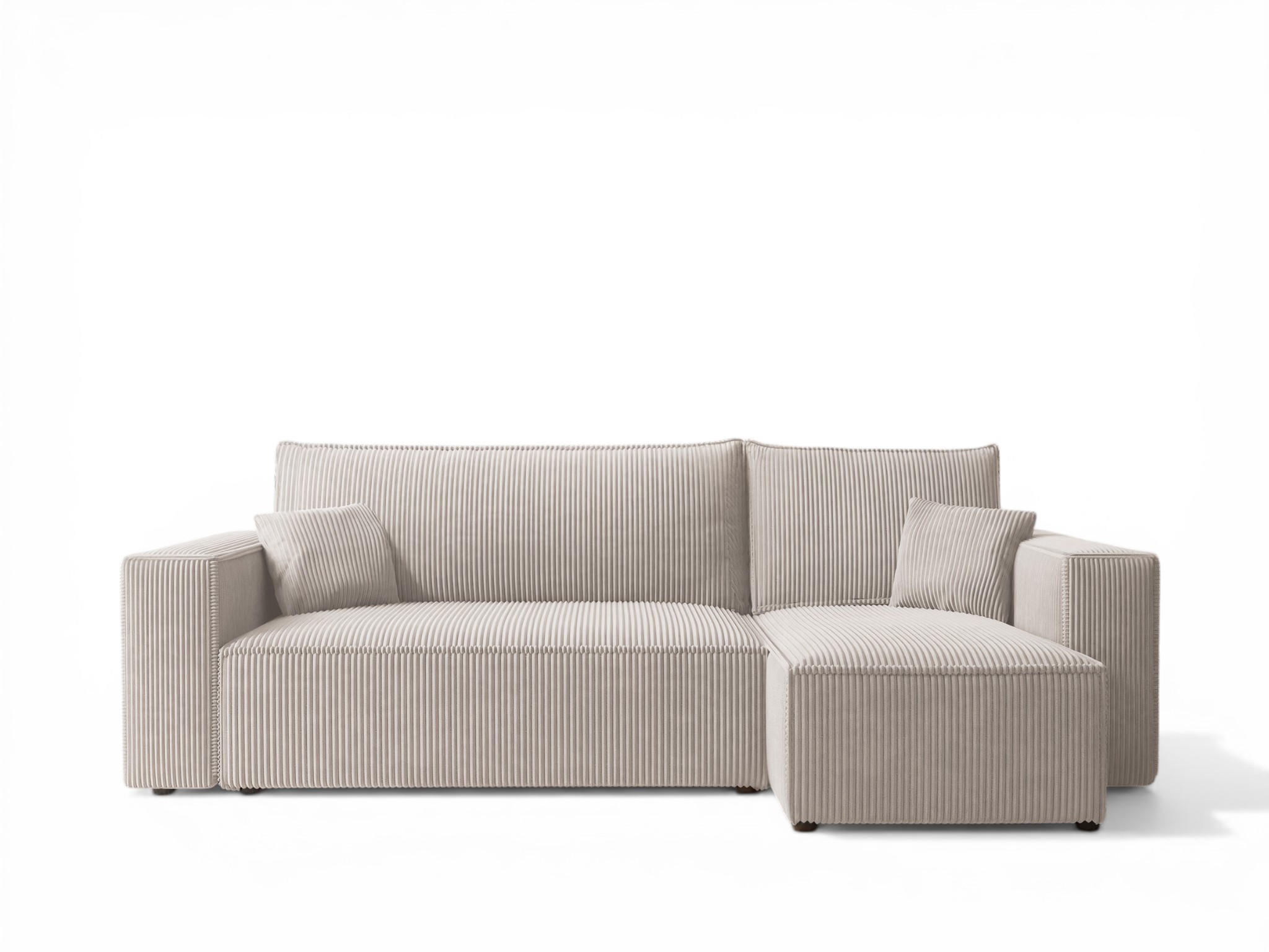 ECKSOFA Adara Mit Schlaffunktion - Weiß, Holzwerkstoff/Textil (145/244cm) - Fun Möbel
