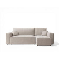 ECKSOFA Adara Mit Schlaffunktion - Weiß, Holzwerkstoff/Textil (145/244cm) - Fun Möbel