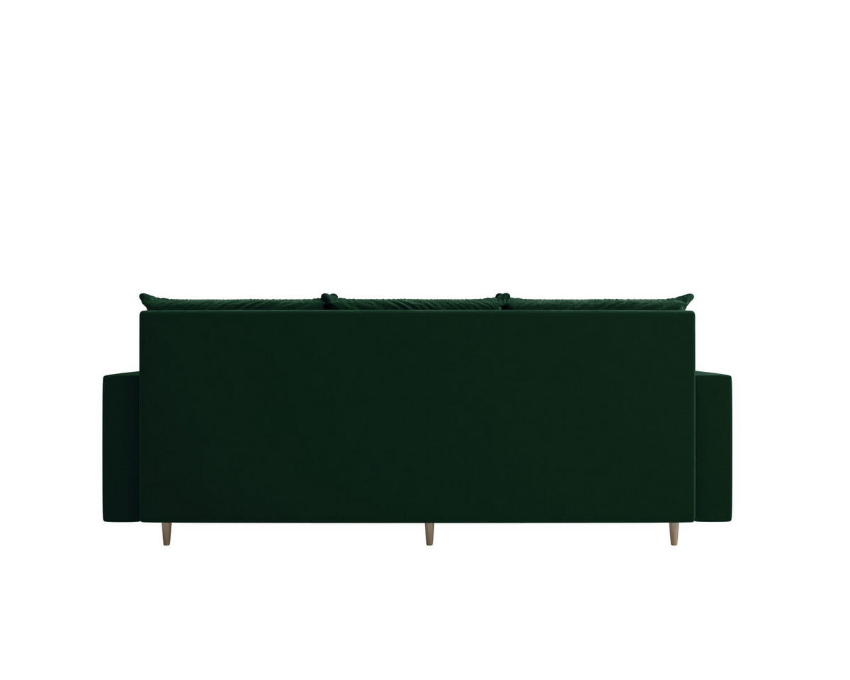 SOFA SKANDI mit Schlaffunktion ITAKA 10 mit Stauraum - Grün, Textil (90/88/232cm) - Bedante