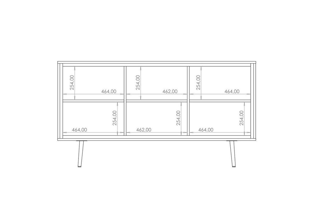 KOMMODE Torina Kaschmir, Türkommode mit Goldbeine - Kaschmir/Goldfarben, Holzwerkstoff/Metall (150/80/40cm) - Bettso