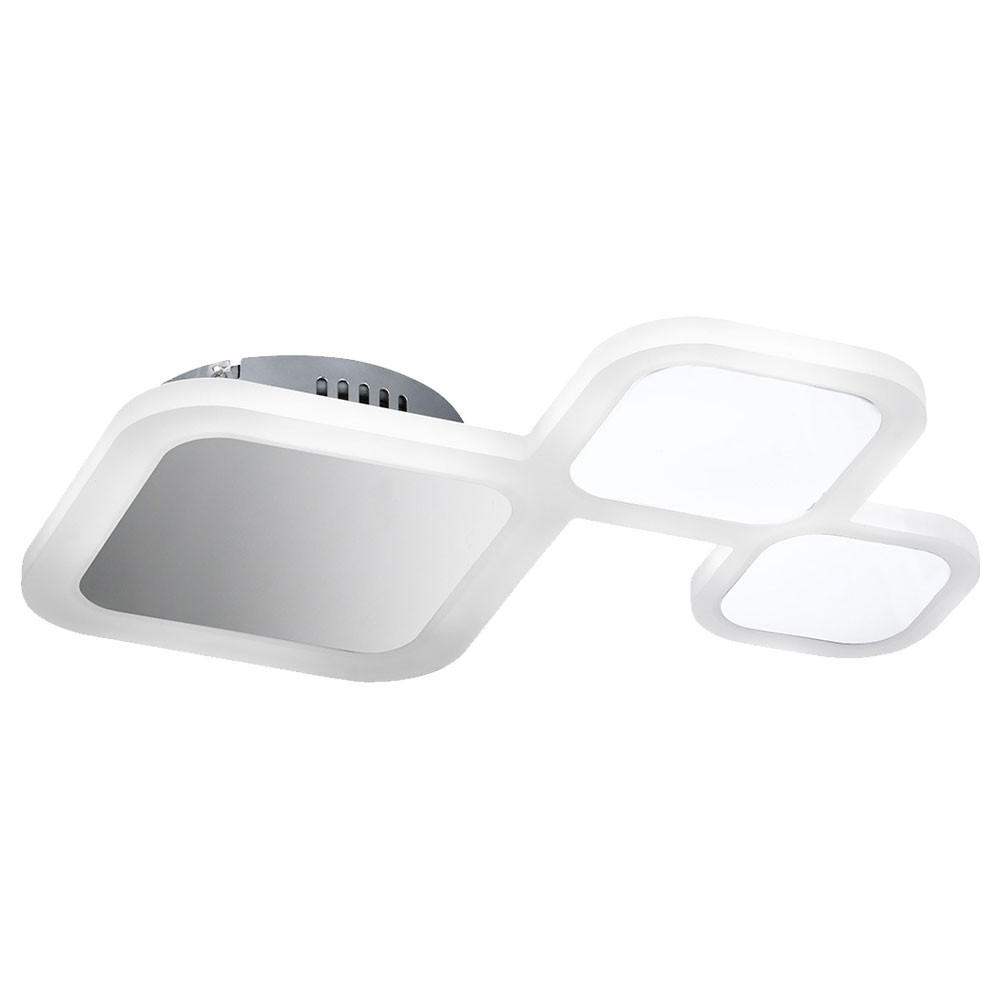 LED DECKENLEUCHTE DROM Chrom Silber Metall - Silberfarben, Metall (45/36/7cm) - Wofi
