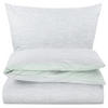 BETTWÄSCHE 135x200 Renforce Wende Bettbezug Melange Silber Grün - Silberfarben/Grün, Textil (135/200cm) - Carpe Sonno