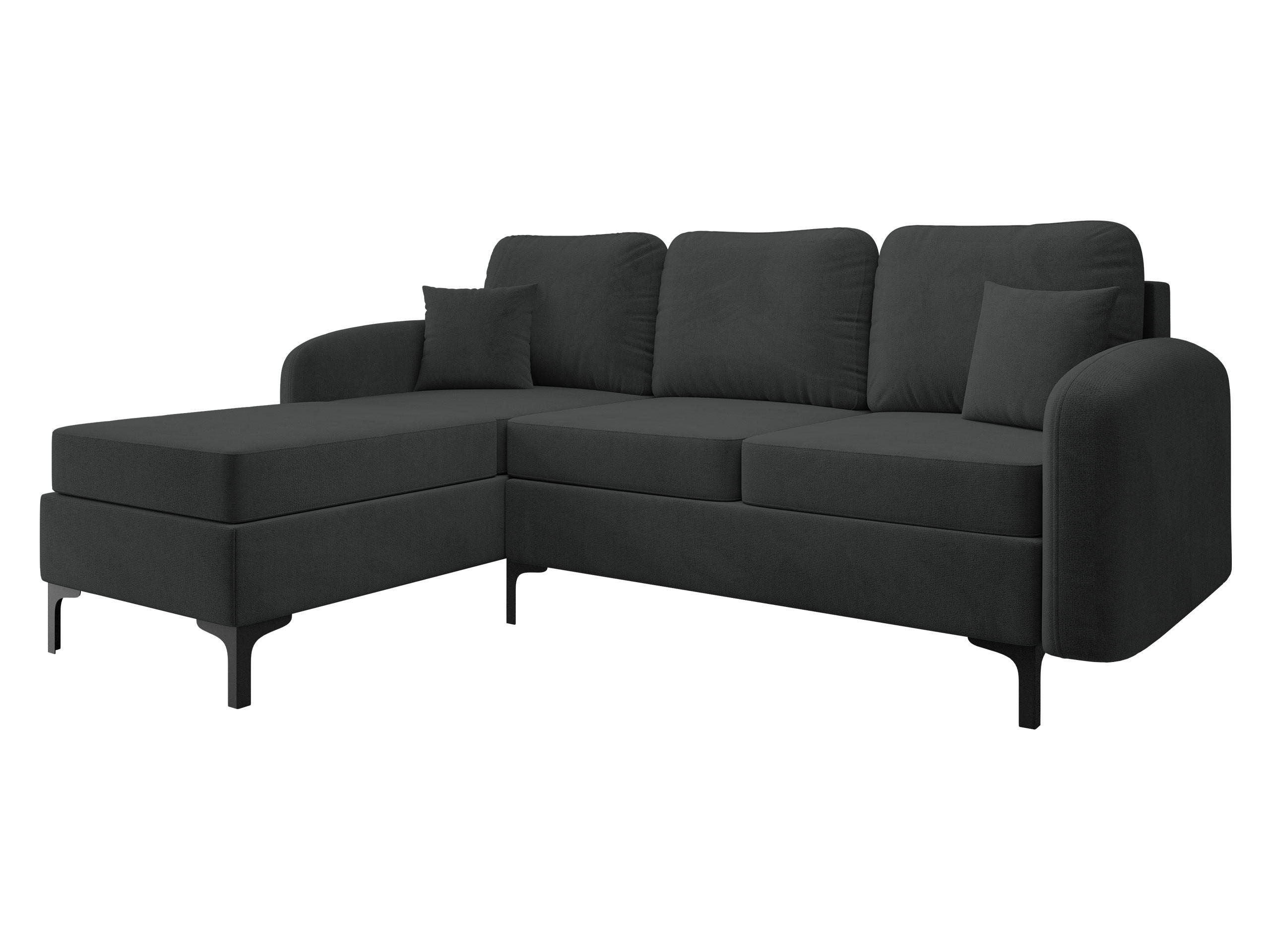 ECKSOFA Venice, Seite: Links - Schwarz/Rosa, Holz/Textil (225/172cm) - MIRJAN24