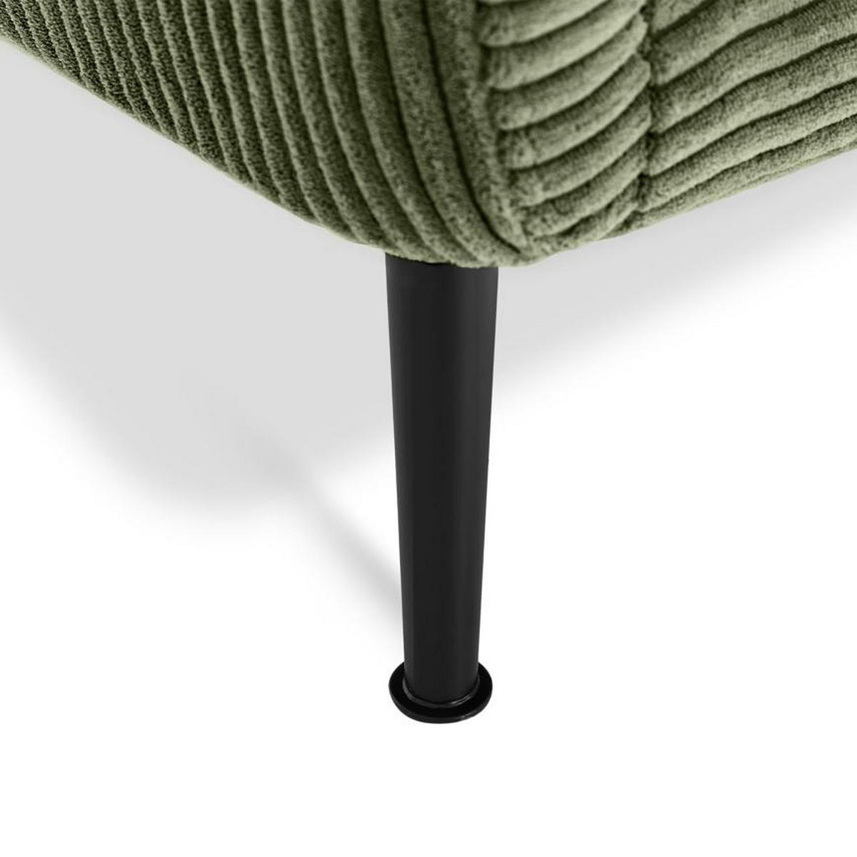 DESIGNER-SESSEL Emma aus salbeigrünem Cord - Salbeigrün/Schwarz, Holz/Holzwerkstoff (71/81/75cm) - Sicaan