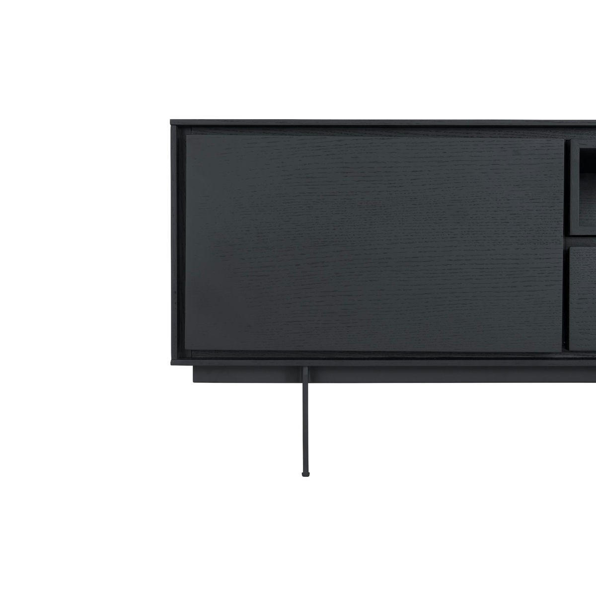 TV-ELEMENT Schwarz - Schwarz, Holz/Metall (160/50/45cm) - Furnhouse