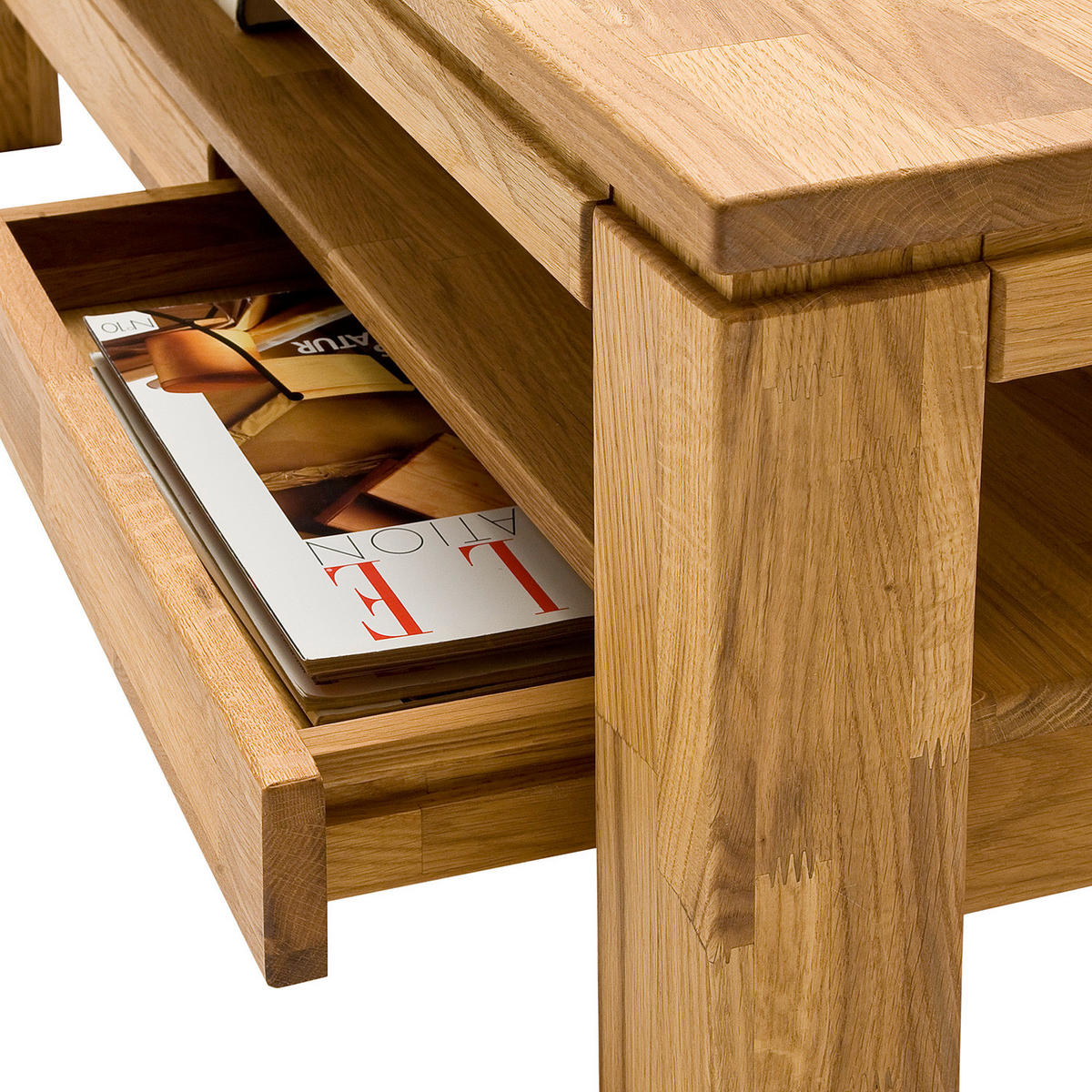 COUCHTISCH - Wildeiche - Braun, Holz (70/115/45cm) - home24