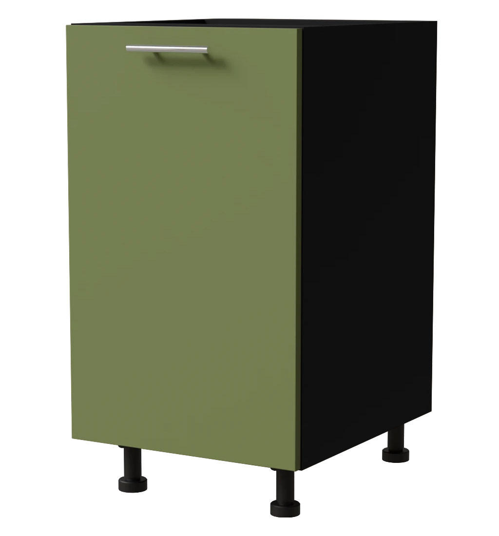 Feldmann-Wohnen Unterschrank Grün, Schwarz 45x82x50 cm