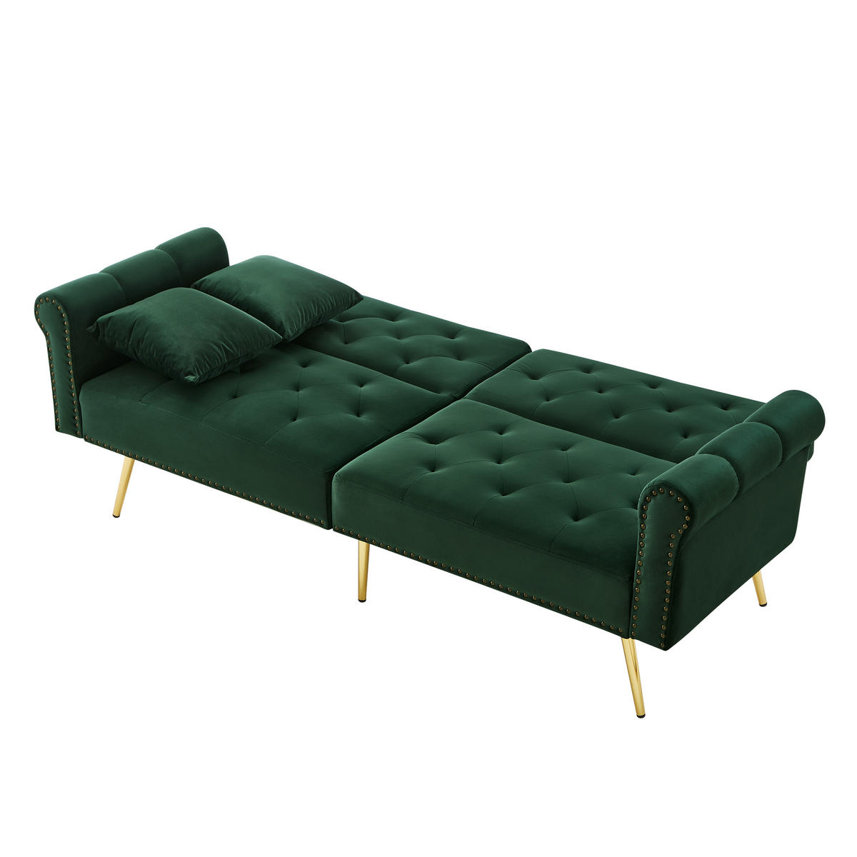 SOFA 2-Sitzer 173/75/70 cm Antikgrün - Grün, Textil (75/70/173cm)