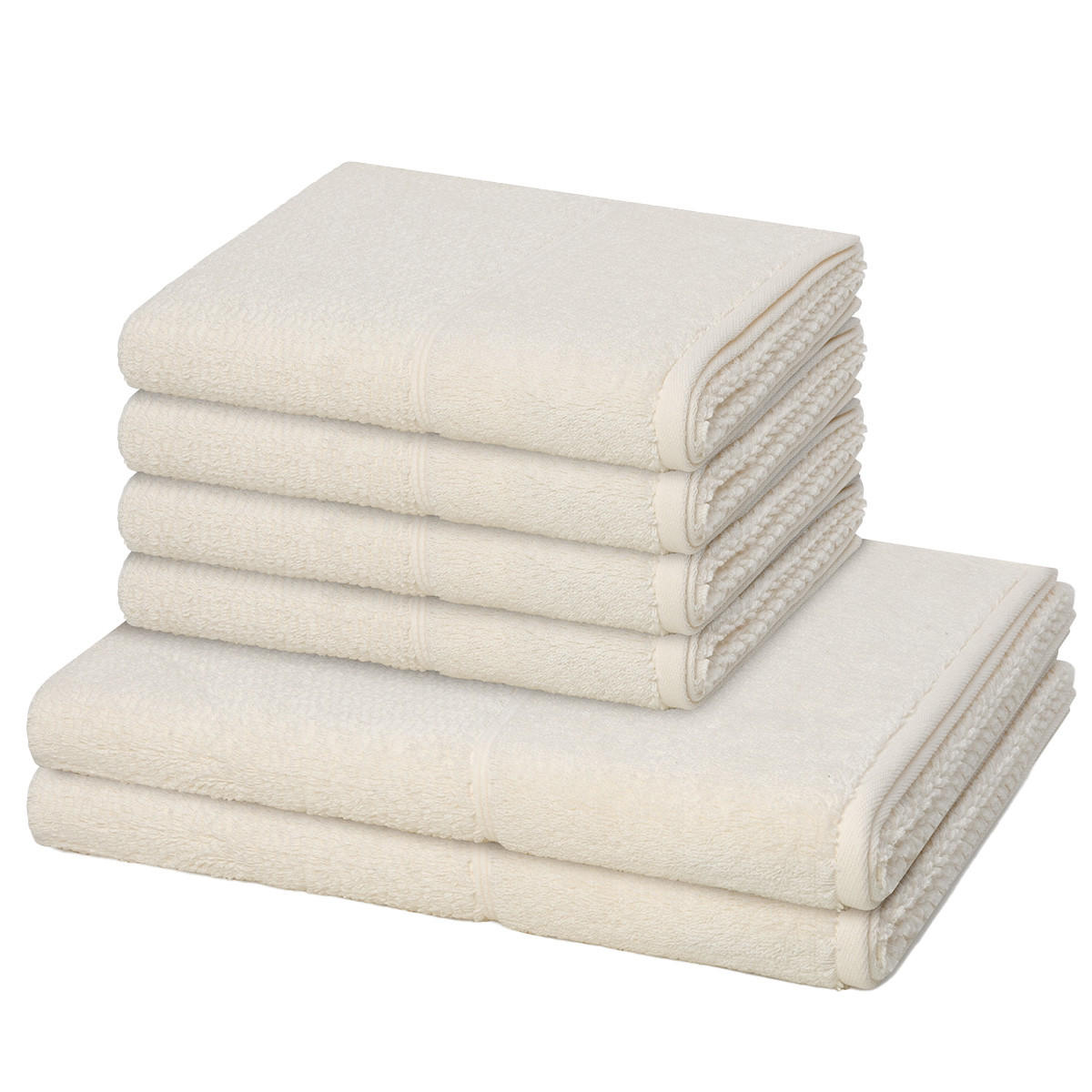 FROTTIERSET Pearl 6-teilig - Naturfarben, Textil (50/100cm) - MÖVE