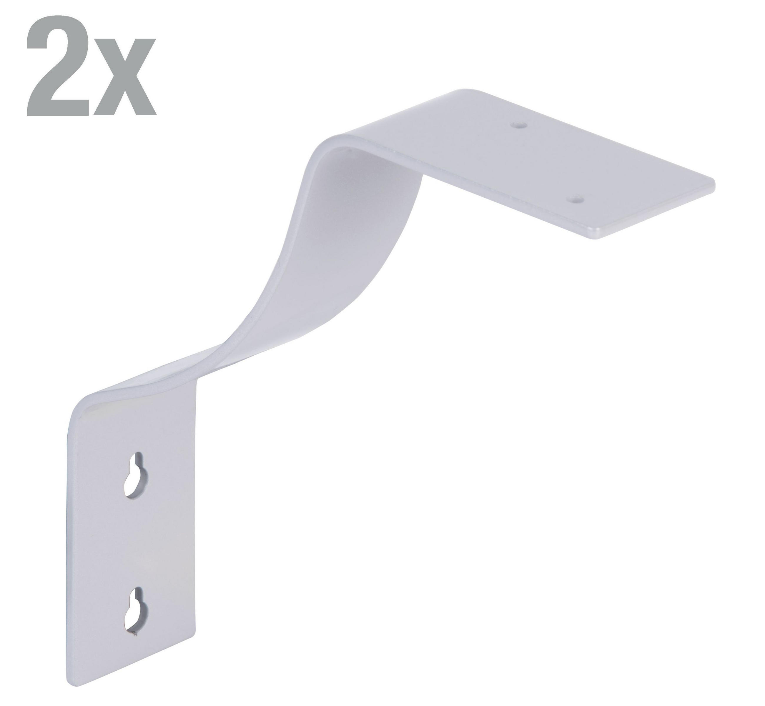 REGALATRÄGER als 2er Set Rico, Stahl in verschiedenen Trendfarben - Grau, Metall (4.5/18/18cm) - Alberts