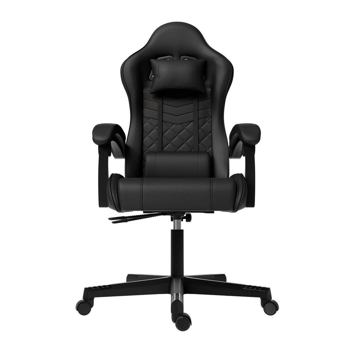 GAMINGSTUHL HyperSeat schwarz - Schwarz, Kunststoff (63/131/121cm) - Juskys