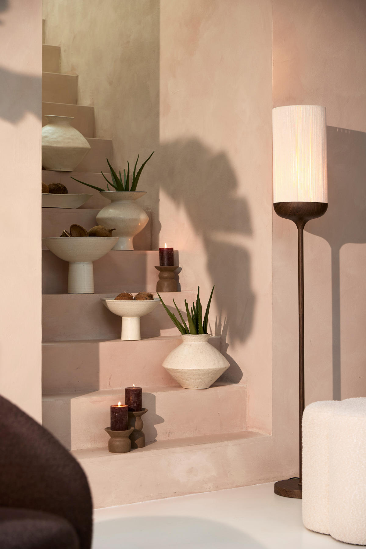 STEHLEUCHTE Dania Braun Ø23/159 cm - Dunkelbraun, Metall (23/23/159cm) - Light & Living