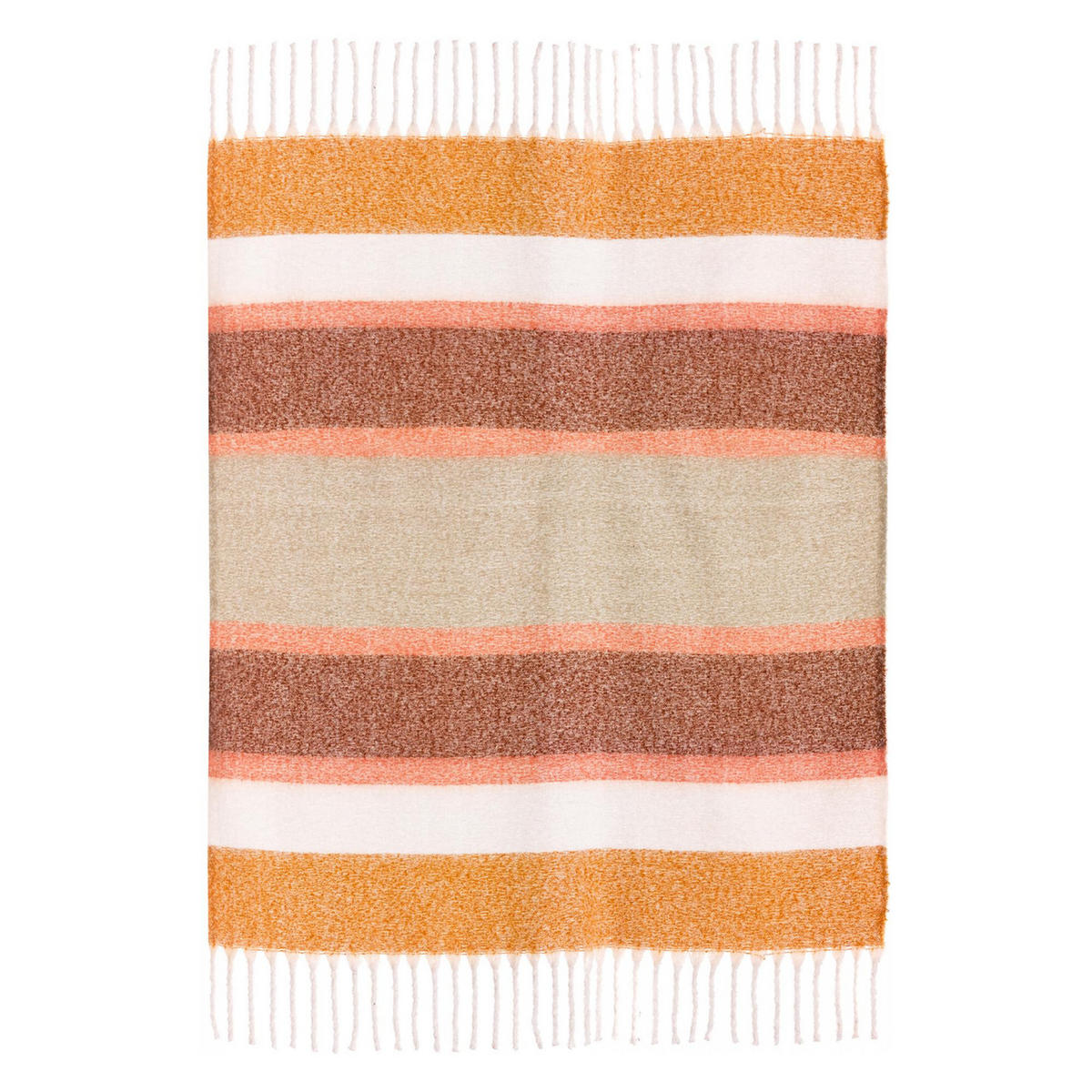 DECKE Isabel kupfer 130 x 160 cm - Dunkelorange, Textil (130/160cm) - Vivaraise