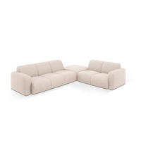 ECKSOFA rechts Molino aus Chenille-Stoff beige 6 Sitzplätze - Beige, Textil (250/315cm) - Micadoni