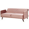 3-SITZER-SCHLAFSOFA Samtstoff Rosa Senja - Pink, Textil (95/200/87cm) - Beliani