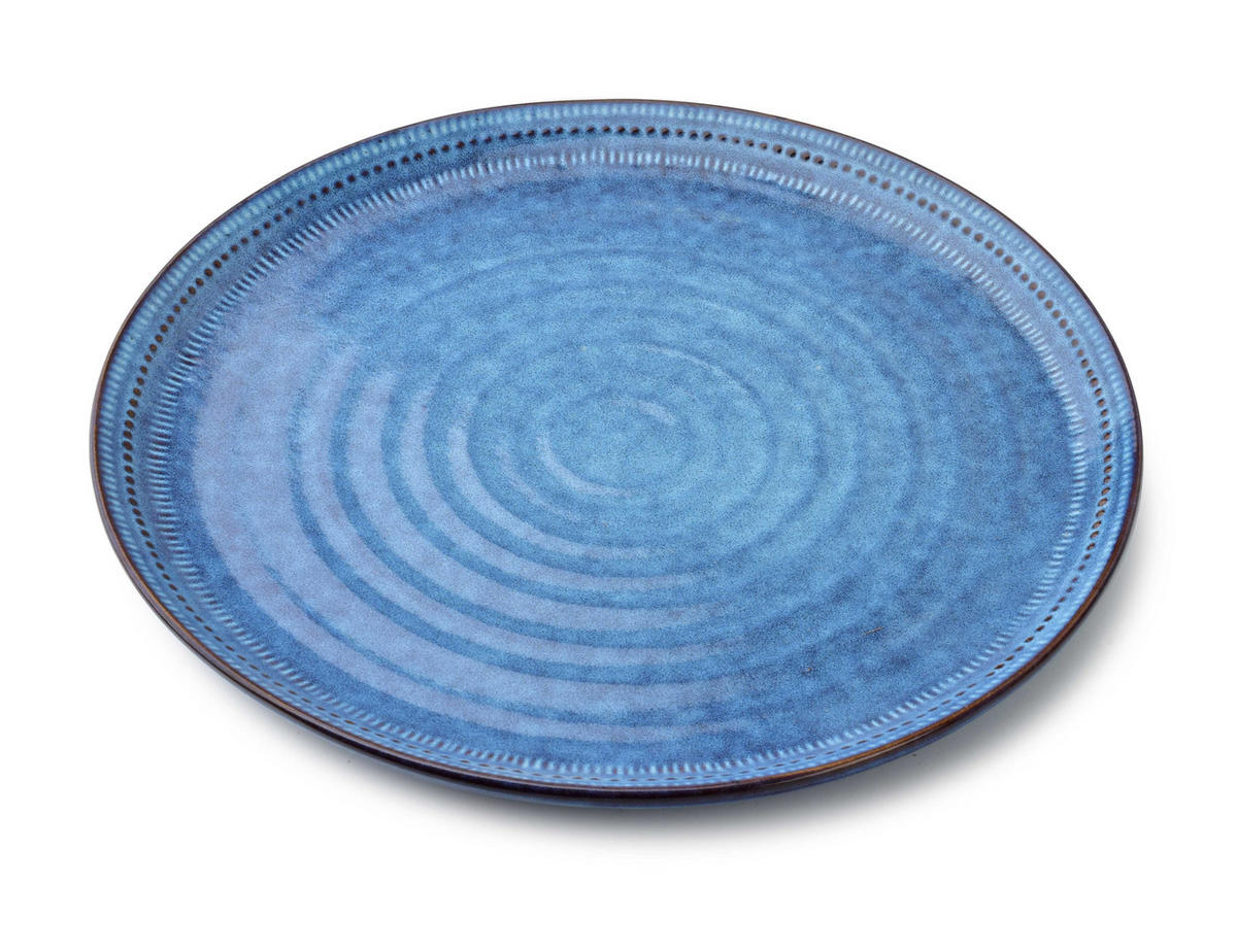 TELLER Basic Nature Blau 27.5/27.5/2.5 cm Keramik - Blau, Keramik (27.5cm) - Mondex