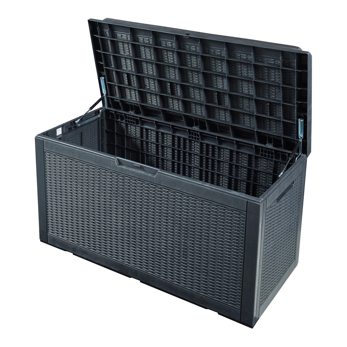 AUFBEWAHRUNGSBOX Atella - Schwarz, Kunststoff/Textil (54.5/65/122cm) - casa.pro