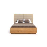 MASSIVHOLZBETT Dome aus Eiche mit Bettkasten 180x220 cm, Storm 06 (Beige) - Eichefarben/Braun, Holz (180/220cm) - Danzz
