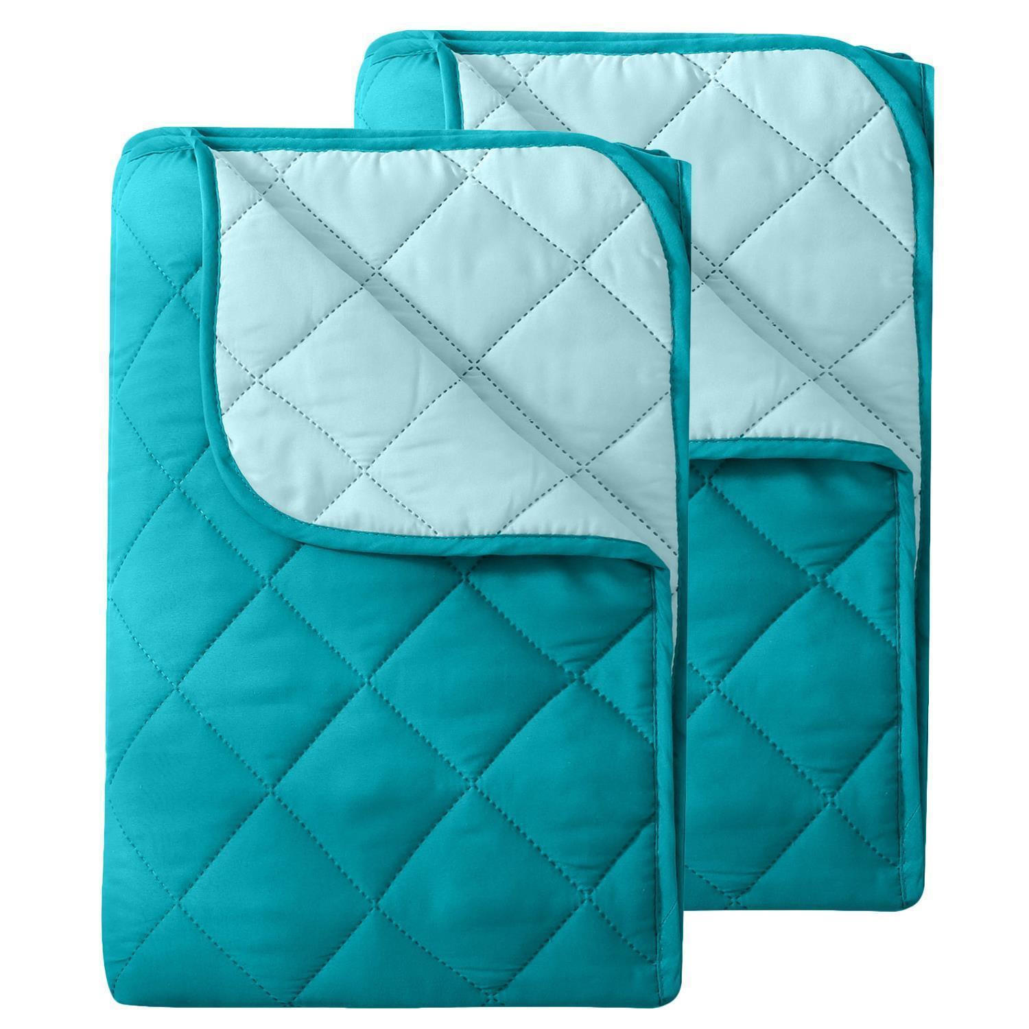 SOMMERBETT 2er Set Camping türkis 155/220 cm Steppbett im Wende-Design Duo-Color - Türkis, Textil (155/220cm) - wometo