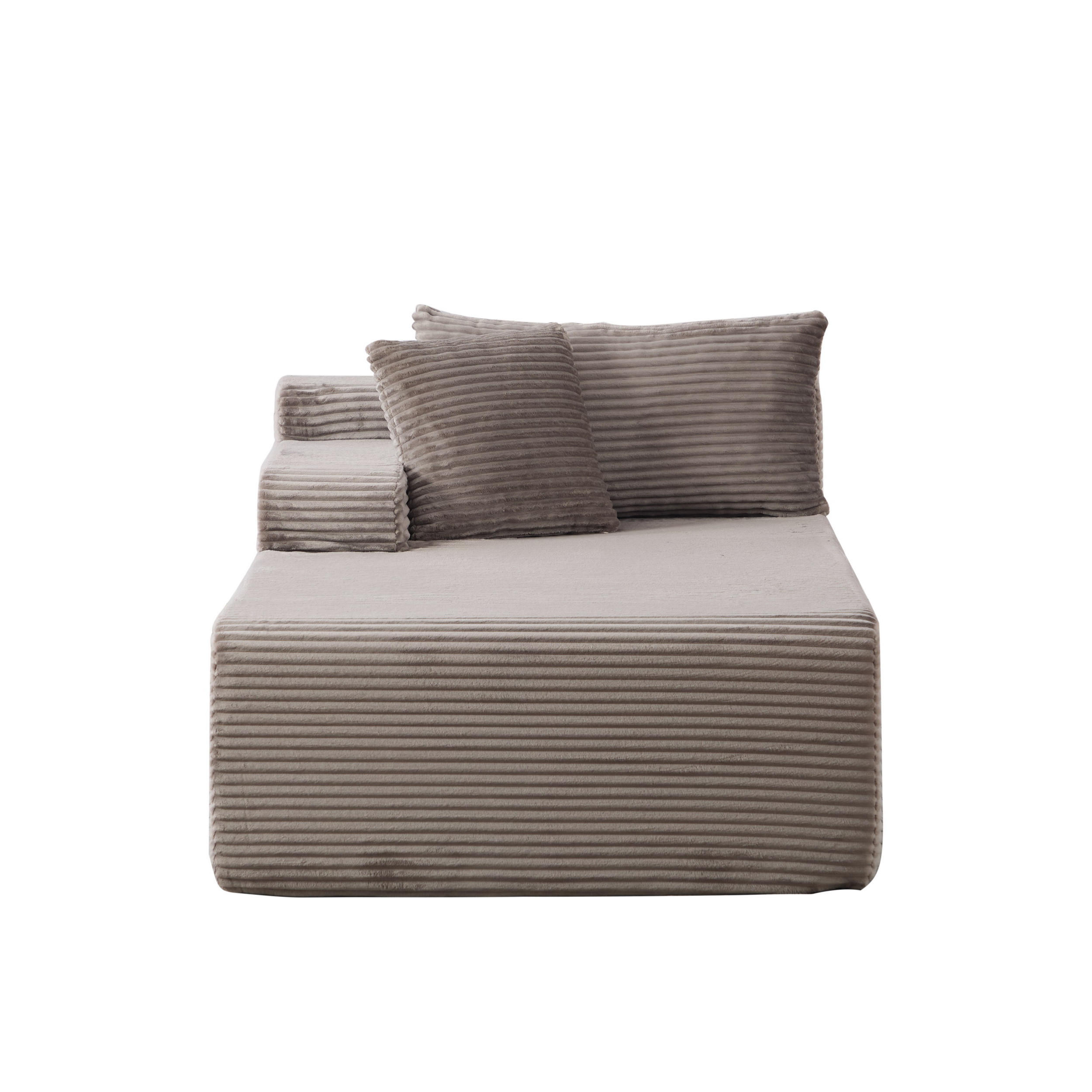SOFAELEMENT 174/100/74.5 cm Grau Chenillestoff - Grau, Textil (100/74.5/174cm) - Oxeza