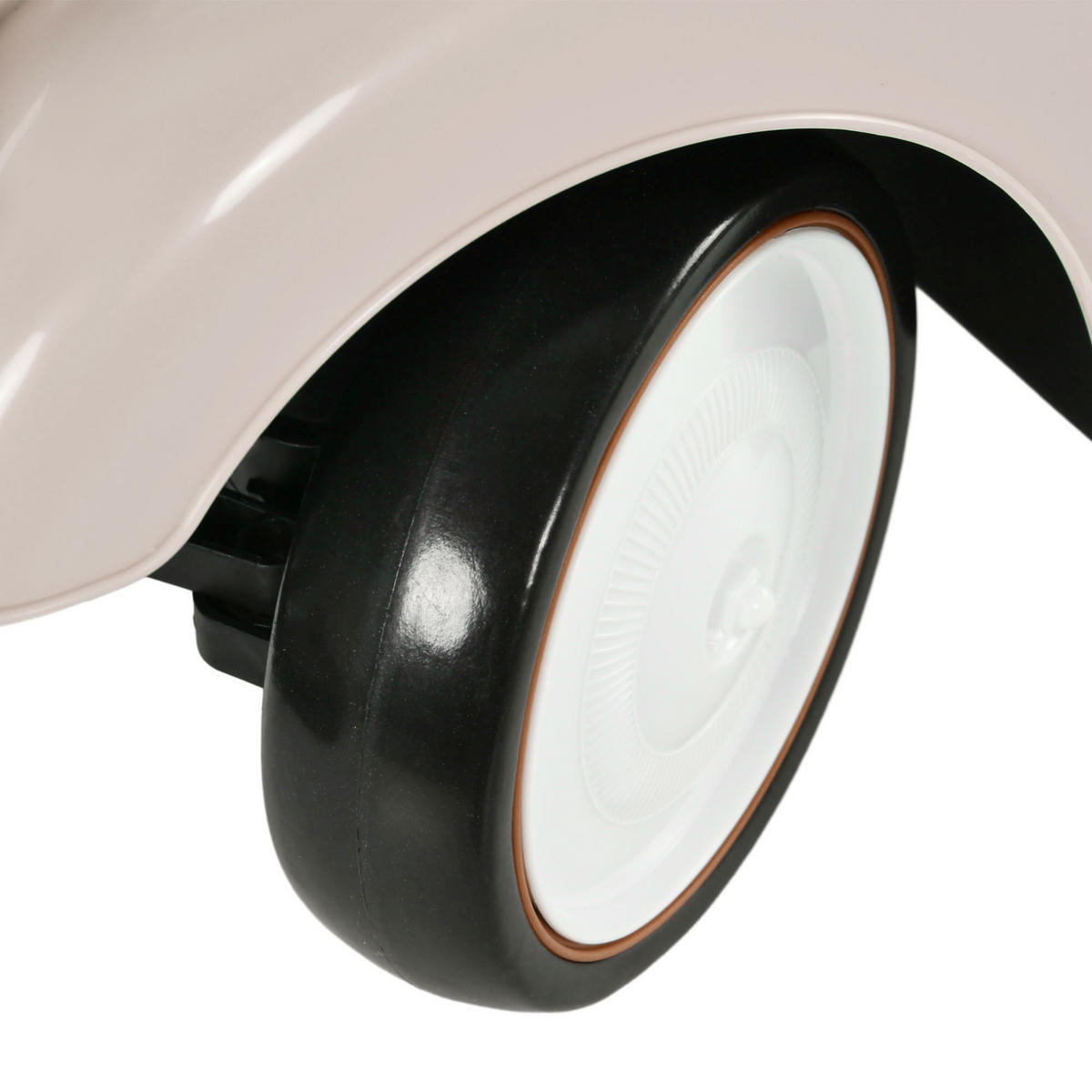 KINDER RUTSCHAUTO, Cremeweiß, Kunststoff+ Metall - Creme, Metall (58/27/35cm) - AIYAPLAY
