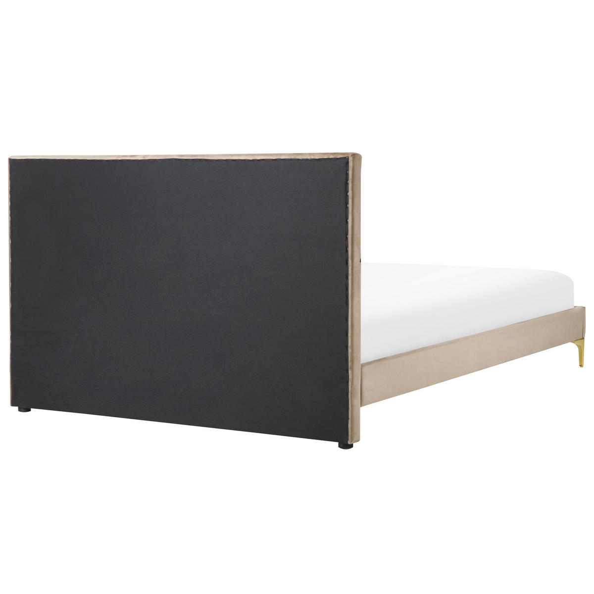 DOPPELBETT 140/200cm Taupe Limoux - Taupe, Textil (140/200cm) - Beliani