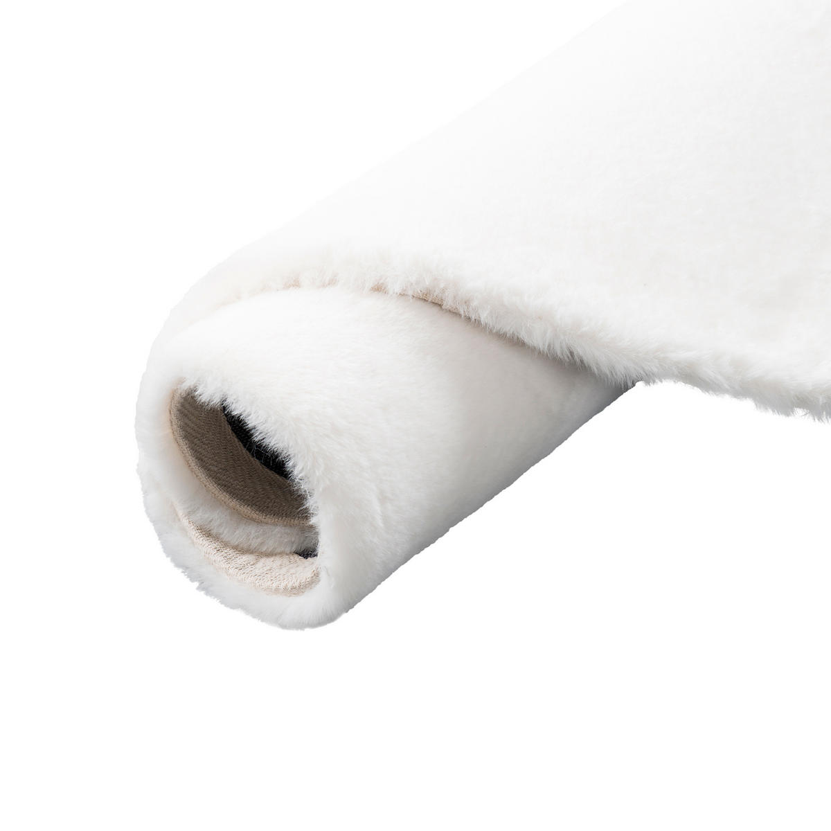 FELLTEPPICH LUXUS SUPER SOFT PLUSH RUND - Weiß, Textil (120/120cm) - Pergamon