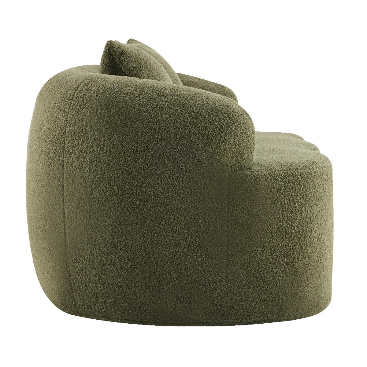 SOFA Zweisitzer geschwungen Green mit Kissen - Grün, Kunststoff (170/70/89cm) - Meubliv