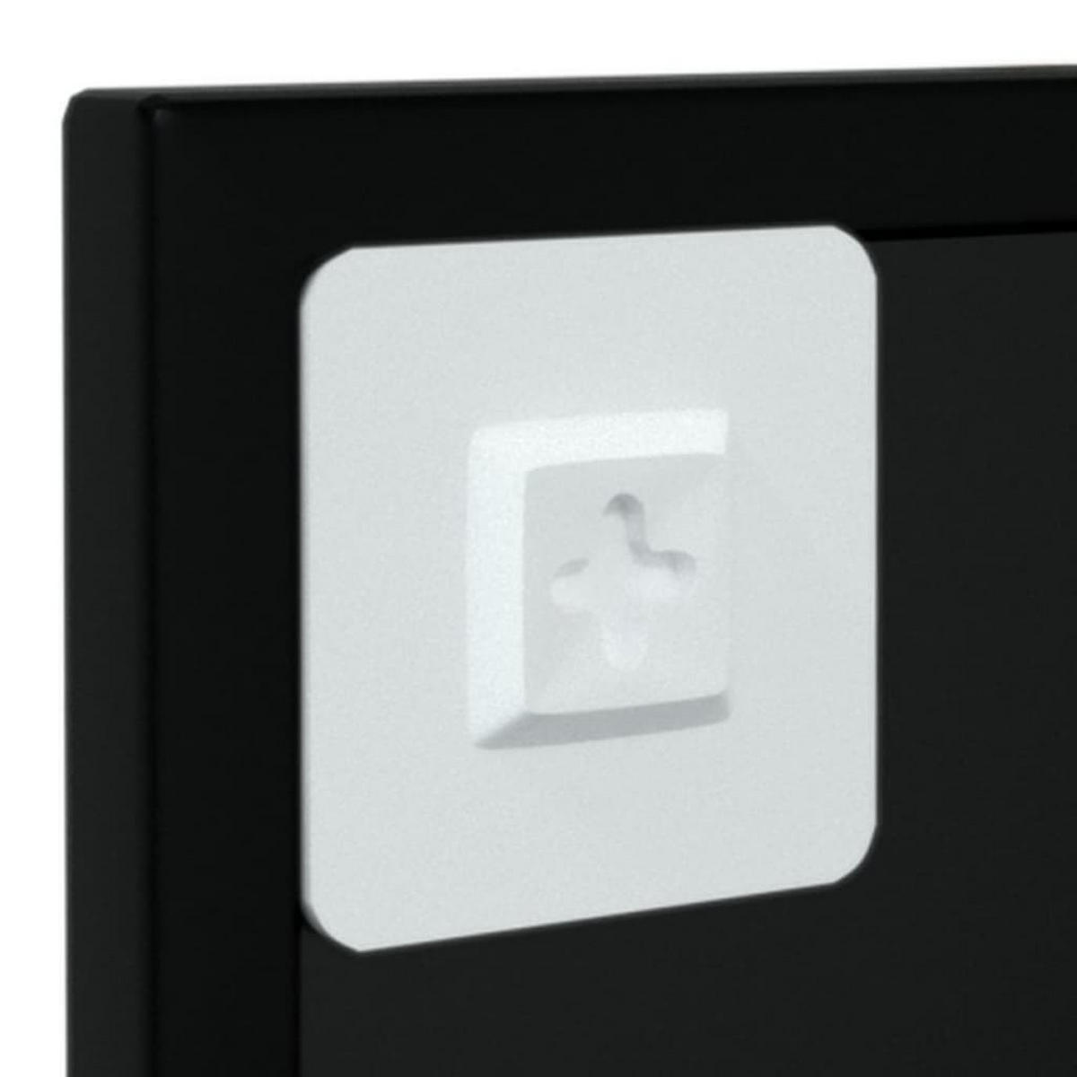 WANDSPIEGEL Schwarz 100/40 Cm Metall - Schwarz, Metall (40/1.6/100cm) - vidaXL
