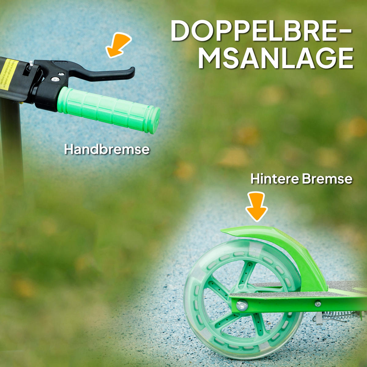 KINDERSCOOTER, Grün, Kunststoff, Metall - Grün, Kunststoff/Metall (73/36/89cm) - AIYAPLAY