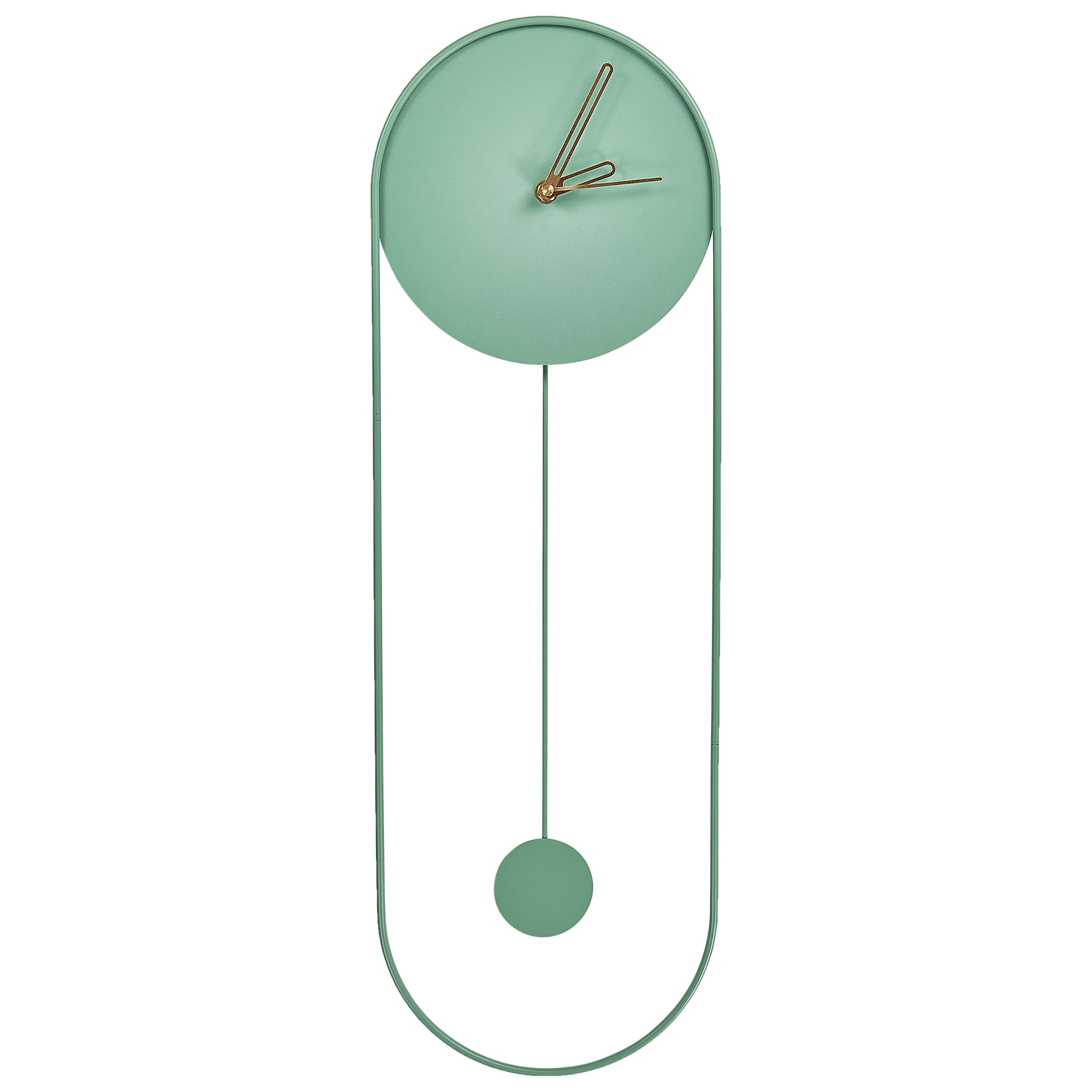 WANDUHR Grün/Gold Salvan - Goldfarben/Grün, Metall (20/62/3cm) - Beliani